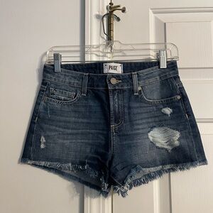 PAIGE Distressed Denim Shorts / Size 25